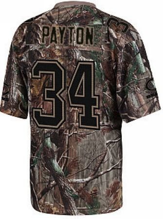 NFL Jerseys Realtree Chicago Bears 34# Payton Camo Authentic Football Jersey Size 48-56 (Please Select the Size When You Order, Can Do Drop Shipping)