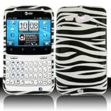 For AT&T HTC Status Accessory - White Black Zebra Hard Protective Hard Case ....