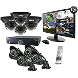 Revo R165D4GB4GM21-2T 16 Channel 2TB 960H DVR Surveillance System with 8 700TVL 100-Feet Night Vision Cameras and 21.5-Inch Monitor (Black)
