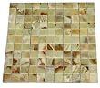 1x1 Light Green Onyx Polished Finish Mosaic Tiles Meshed on 12" X 12" Tiles for Kitchen & Bathroom Backsplash, Orders Over 5 pcs gets Free Shipping