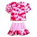 Private Label - Toddler Girls Long Sleeve Tie Dye Skirt Set, Fuschia, Pink
