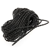 Schwarz Rund Leder Band Riemen Lederschnur 8-9 meter