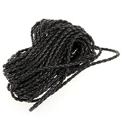 Schwarz Rund Leder Band Riemen Lederschnur 8-9 meter