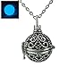 Glow Bead Ball Pendant Butterfly Locket Necklace for Fragrance Aromatherapy Essential Oil Diffuser