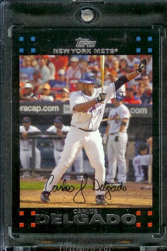 2007 Topps #125 Carlos Delgado New York Mets Baseball Card - Mint Condition - Shipped in Protective Display Case!