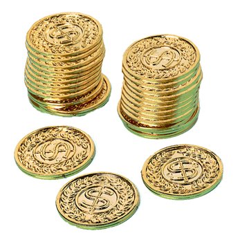 Childrens Toyshop  Spielwaren : Gold-Münzen, 144 Stück