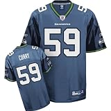 Aaron Curry Jersey: Reebok Navy Replica #59 Seattle Seahawks Jersey - XX-Large