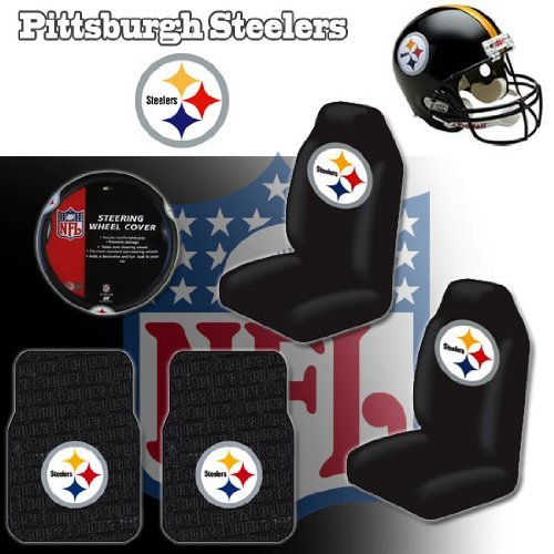NFL Pittsburgh Steelers Car Seat Covers, Floor Mats and Steering Wheel