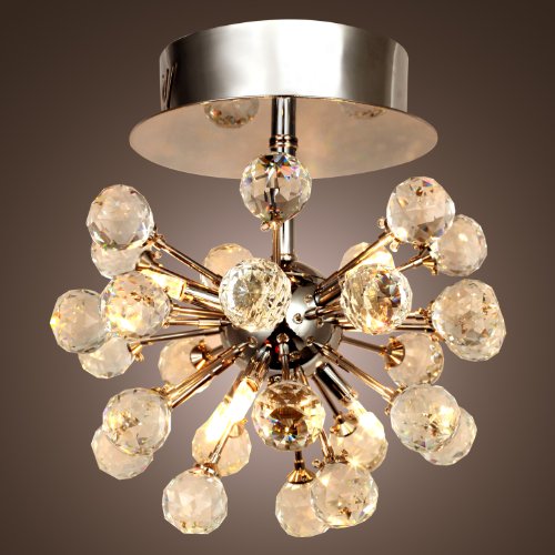 LightInTheBox Max 10W K9 Crystal Chandelier with 6 Lights in Globe Shape, Mini Style Chandeliers Modern Ceiling Light Fixture for Hallway, Bedroom, Living Room Voltage=110-120V