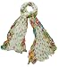 Attractive Multi-Color Floral White Scarf