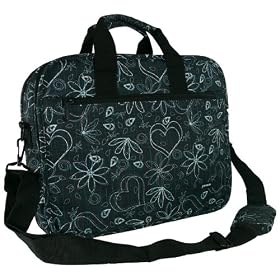 J World Laptop Love Letter Messenger Bag - Black