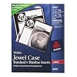 Avery Laser CD/DVD Jewel Case Inserts, Matte White, 15/Pack, PK - AVE6693