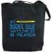 Canvas Tote Bag Black  My Border Collie Waits For Me In Heaven  Dog