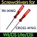 Nintendo Wii/DS Opening Screw Driver Set Cross/TriWing