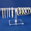 Clear Acrylic Round T-Bar Bracelet Display 10 Inch New