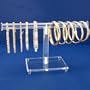 Clear Acrylic Round T-Bar Bracelet Display 10 Inch New