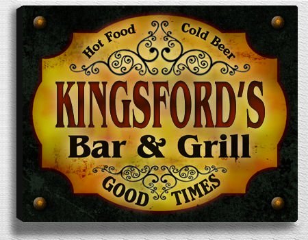 Kingsford's Bar & Grill 14'' x 11'' Collectible Stretched Canvas Kingsford's Bar & Grill 14'' x 11'' Collectible Stretched Canvas