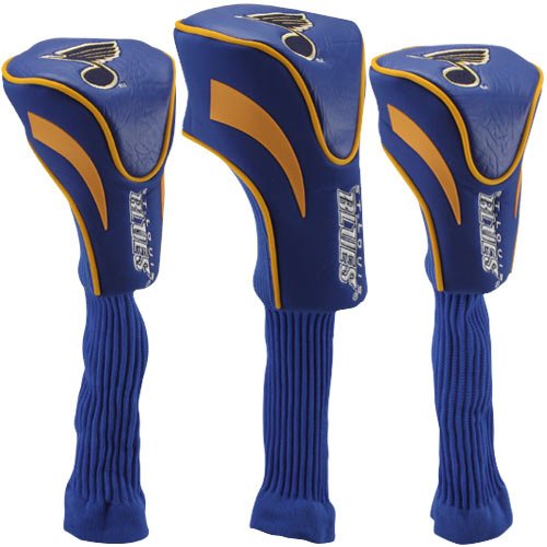 NHL St Louis Blues 3 Pack Golf Club Headcovers Royal Blue Steven M