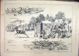Old Epping Hunt 1888 Deer Horse Cart Water Jump Print JUMP
