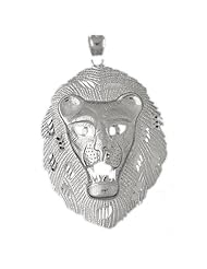 Clevereves 14K White Gold Pendant Lion Head 12.8 - Gram(s)