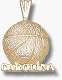 North Carolina Tar Heels Basketball Pendant - 10KT Gold Jewelry