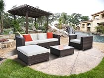 Big Sale Goplus Wicker Rattan Outdoor Garden Furniture Coffee Sets Patio Sofa Chairs Couch Lounge Waterproof