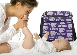 K-State Logo Diaper Bag Kansas State University - Baby Bag for New Dad Father or Mom NEW Mother Baby Shower Gift Idea