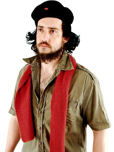 Che beret with faux hair - adult std., black