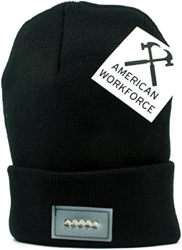 Ultra Bright 5 LED Beanie Hat / Cap by American Workforce - Unisex - One Size Fits All Headlamp