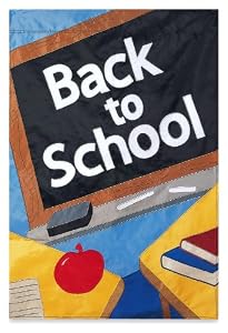 Back to School "Board" Garden Size Applique Flag