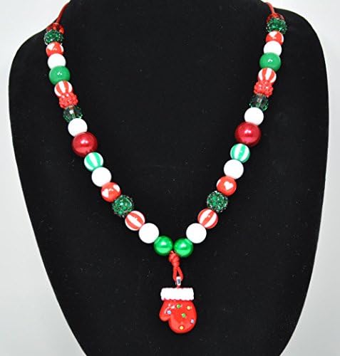 BOGO Silli Me Jewels: DIY Make Your Own Christmas Holiday Necklaces (2 kits) with Acrylic Beads and Pendants (Santa Boots/Mitten)