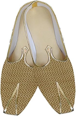 INMONARCH Mens Superb Golden Mojari MJ042 12(M) golden