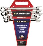 KD Tools 9545 GearWrench 4-Piece SAE Reversible Ratcheting Wrench Set