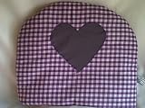 Lilac Purple Gingham with Taffeta Heart Tea Cosy