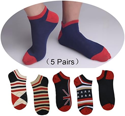 HQSocks Mens Invisible Socks Best Cotton Invisible Socks For Mens (5 Pair)