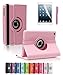 ShopNY Case - Apple iPad Mini Case - 360 Degree Rotating Stand Case Cover with Auto Sleep / Wake Feature for iPad mini (10 Colors) (Pink)