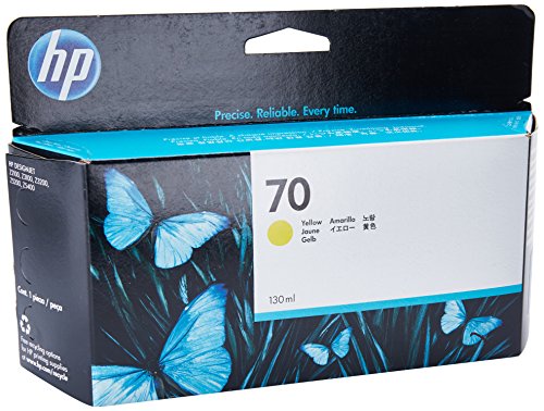 HP 70 Yellow 130 Ml Ink Cartridge Use In Selected Hp Designjet Printers.