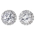 Sterling Silver Cubic Zirconia Stud Earring
