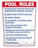Pool Rules Sign