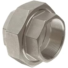 Stainless Steel 316 Cast Pipe Fitting, Union, Class 150, NPT Female