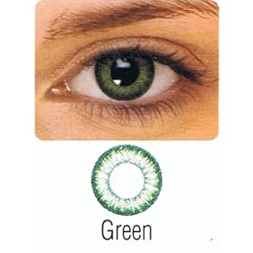 Cosmetic Non Perscription Color Contact Lenses 2 Tone - Green
