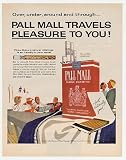 1963 Pall Mall Cigarette Ski Resort Print Ad (4485)