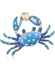 Betsey Johnson "Jewels of the Sea" Crab Stretch Ring, Size 7.5