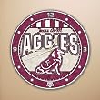 Texas A&M Aggies 12in Art Glass Clock NCAA College Athletics Fan Shop Sports Team Merchandise