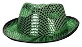 Adult Green Sequin Fedora Hat