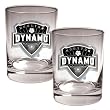 Houston Dynamo MLS 2pc Rocks Glass Set - Primary Team Logo by Great American Products