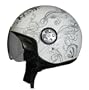 AFX Street Helmet / FX-42A Adult Open Face / Flat White Vine / Medium / Pt # 0103-0565