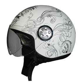 AFX Street Helmet / FX-42A Adult Open Face / Flat White Vine / Large / Pt # 0103-0566