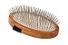 Bass Brushes | Style & Detangle Pet Brush Alloy Pin | Pure Bamboo Handle | Palm Style | Striped Finish | Model A6-Sb