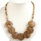 Handmade Jasper Medallion & Silver Necklace